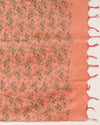 Printed Khadi Silk Peach Suit