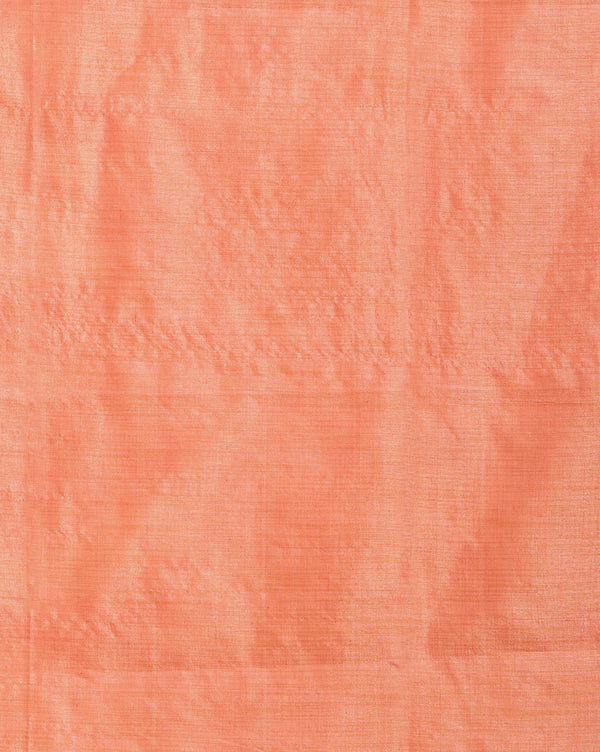 Printed Khadi Silk Peach Suit