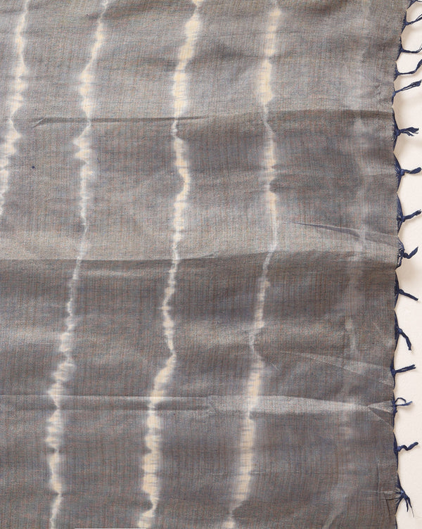 Katan Silk Shibiori Dyed Green Suit