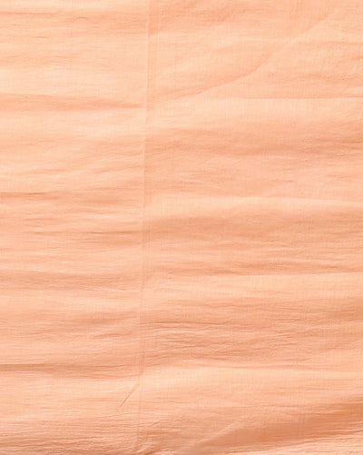 Indiehaat | Pure Linen Embroidered Suit Piece Peach Color (Top+Dupatta) With Linen Bottom