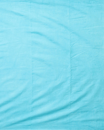 Indiehaat | Pure Linen Embroidered Suit Piece Sky Blue Color (Top+Dupatta) With Linen Bottom