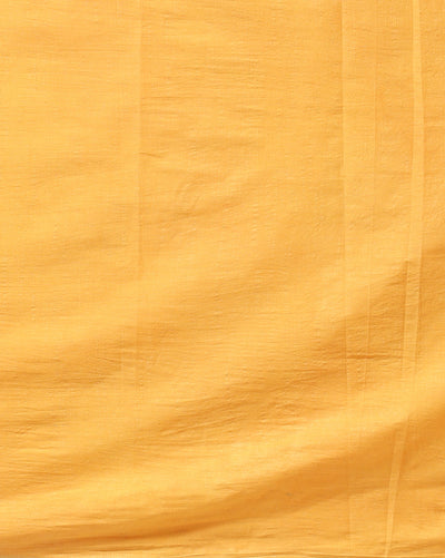 Indiehaat | Pure Linen Embroidered Suit Piece Mustard Yellow Color (Top+Dupatta) With Linen Bottom