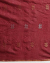 Jaquard Kota Slub Saree Hand Dyed Royal Red