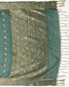 Luminous Banarasi Silk Jaquard Dark Green Saree
