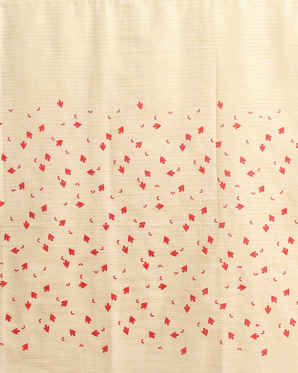 Blossom Floral Blockprinted Khadi Silk Beige Suit