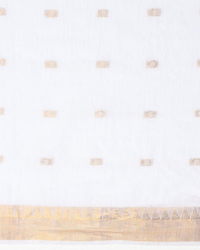 Shimmering Kota Silk Saree Golden Zari Work