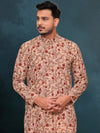 Indiehaat | Royal Reflection BlockPrinted Cotton Kurta Pyjama Calm Beige