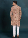 Indiehaat | Royal Reflection BlockPrinted Cotton Kurta Pyjama Calm Beige