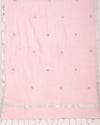 Gulmohar Slub Linen Rose Pink Unstitched Suit
