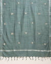 Gulmohar Slub Linen Dark Green Unstitched Suit