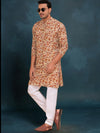Indiehaat | BlockPrinted Cotton Kurta Pyjama Beige