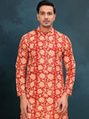 Indiehaat | BlockPrinted Cotton Kurta Pyjama Red