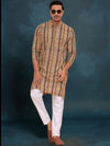 Indiehaat | BlockPrinted Cotton Kurta Pyjama Beige