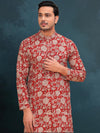 Indiehaat | BlockPrinted Cotton Kurta Pyjama Red