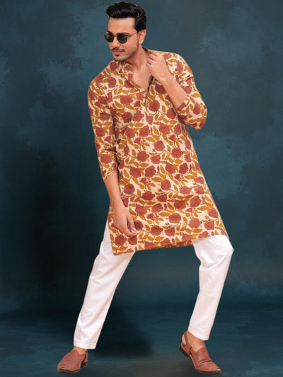 Indiehaat | BlockPrinted Cotton Kurta Pyjama Yellow