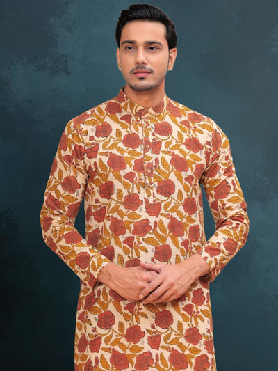 Indiehaat | BlockPrinted Cotton Kurta Pyjama Yellow