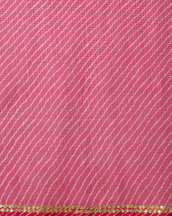 Indiehaat | Kota Cotton Gota Patti Yellow Saree