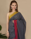 Handloom Mark Patteda Anchu Royal Cotton Saree Black