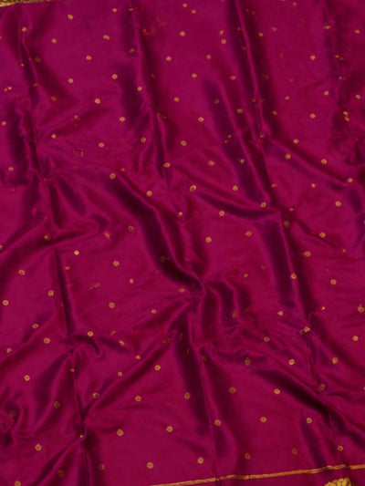 Rajdhara Handloom Paithani Silk Saree Deep Magenta