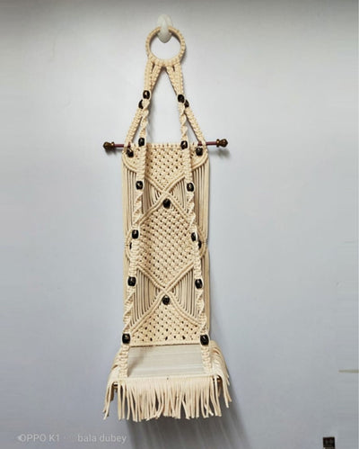 Wall Hanging – White Macrame – Indiehaat