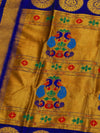Rajdhara Handloom Paithani Silk Saree Deep Indigo
