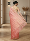 Banarasi Silk Linen Pink Handloom Saree
