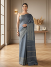 Incandescent Chanderi Silk Gray Saree