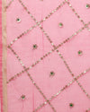 Pankhudi Gota Patti Pink Kota Cotton Saree