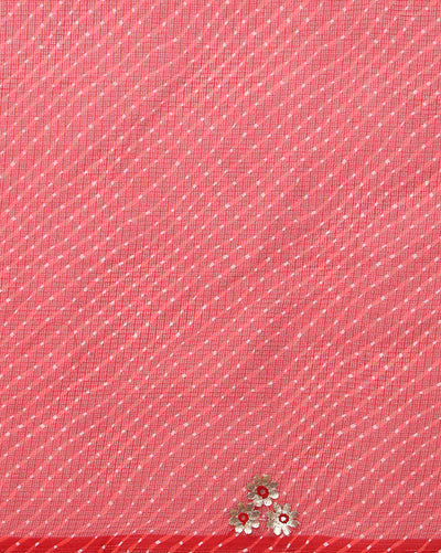 Pankhudi Jugnu Checks Gota Patti Off White Saree