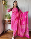 Indiehaat | Blockprinted Cotton Suit Set Pink