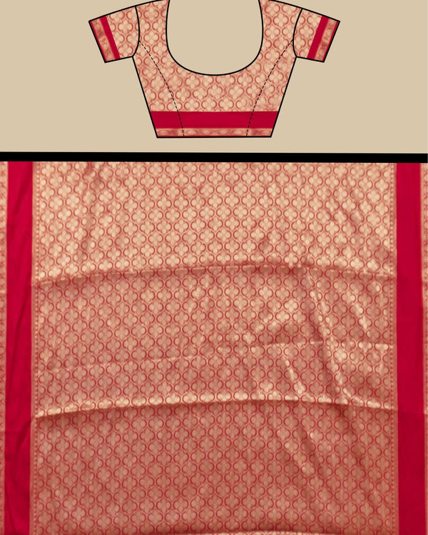 Indiehaat | Banarasi Georgette Silk Saree Red