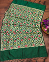 Indiehaat | Banarasi Lichi Silk Brocade Dupatta Green