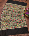 Indiehaat | Banarasi Lichi Silk Brocade Dupatta Black