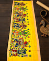 Indiehaat | Mangalagiri Handpainted Dupatta Yellow