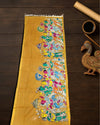 Indiehaat | Mangalagiri Handpainted Dupatta Yellow