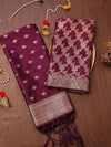 Indiehaat | Banarasi Silk Brocade Dupatta Maroon