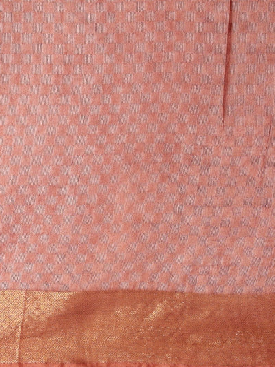 Indiehaat | Hand Dyed Dupion Silk Saree Brown