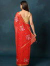Indiehaat | Kota Silk Embroidered Saree Red