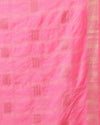 Indiehaat | Kota Silk Hand Dyed Zar Stripe Saree Pink