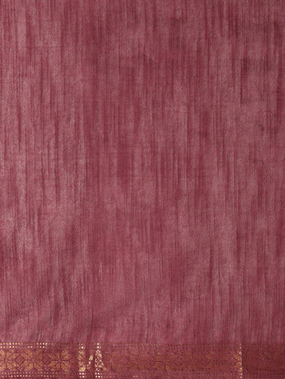 Indiehaat | Hand Dyed Kota Silk Zari Striped Saree Brown