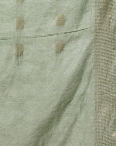 Indiehaat | Kota Silk Hand Dyed Kantha Saree Red