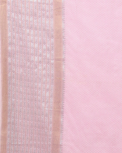 Indiehaat | Kota Silk Hand Dyed Kantha Saree Pink