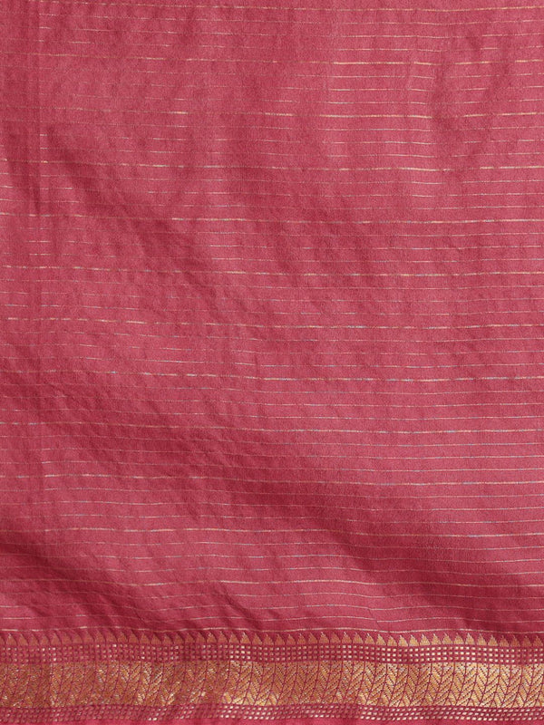 Indiehaat | Hand Dyed Kota Silk Check Saree Red