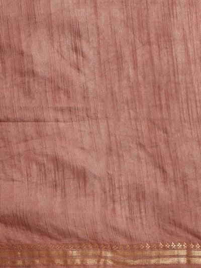 Indiehaat | Hand Dyed Kota Silk Check Saree Brown