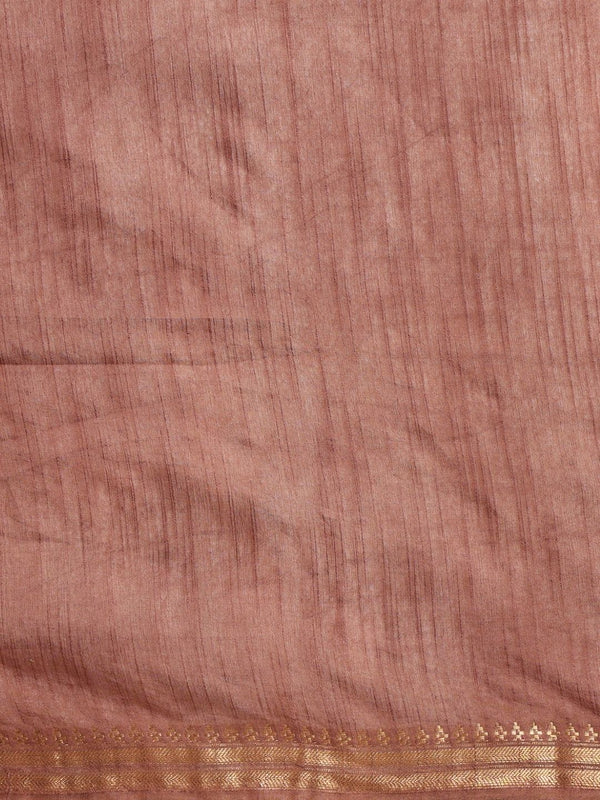 Indiehaat | Hand Dyed Kota Silk Check Saree Brown