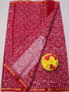 Indiehaat|Kota Doria Handloom Batik Saree Red
