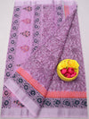 Indiehaat | Kota Doria Blockprint Saree Purple