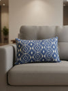 Indiehaat | Pure Cotton Jaquard Pillow Cover Blue