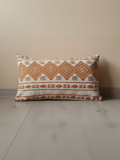 Indiehaat | Pure Cotton Jaquard Pillow Cover Beige