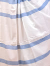 Indiehaat | Hand Dyed Khadi Cotton Saree White & Blue